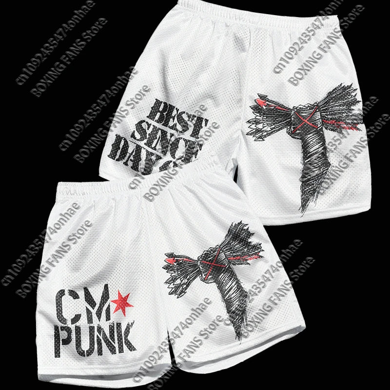 Gym Fitness Men's and Women's Sports Shorts Letter Printed Shorts Training Jogging Shorts