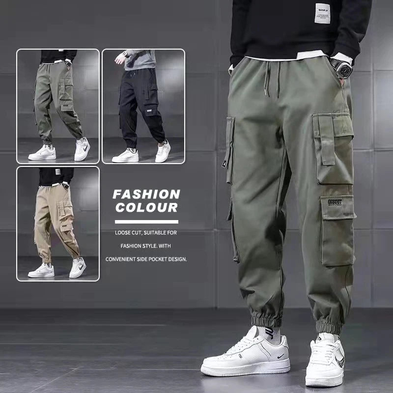 New Winter Lambswool Outdoor Waterproof Cargo Pants Men Warm Casual Pants Men Sportswear