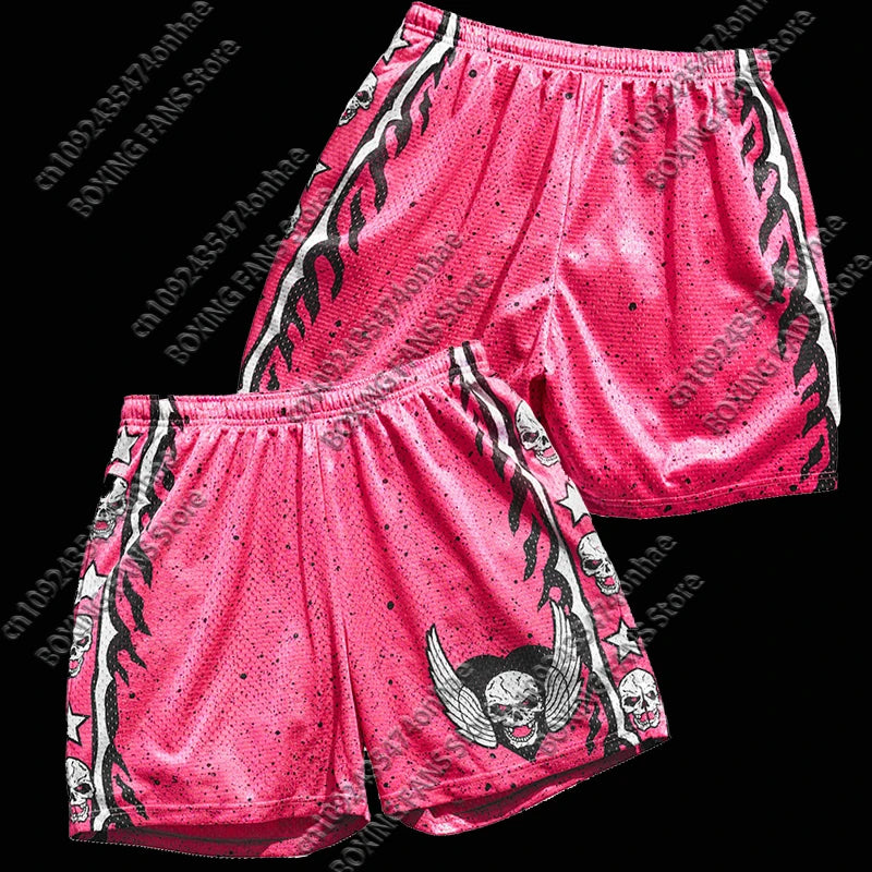 Gym Fitness Men's and Women's Sports Shorts Letter Printed Shorts Training Jogging Shorts