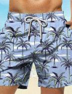 Palm Tree Tropical Men's Resort 3D Printed Board Shorts Swim Trunks Pocket Comfort Breathable Short