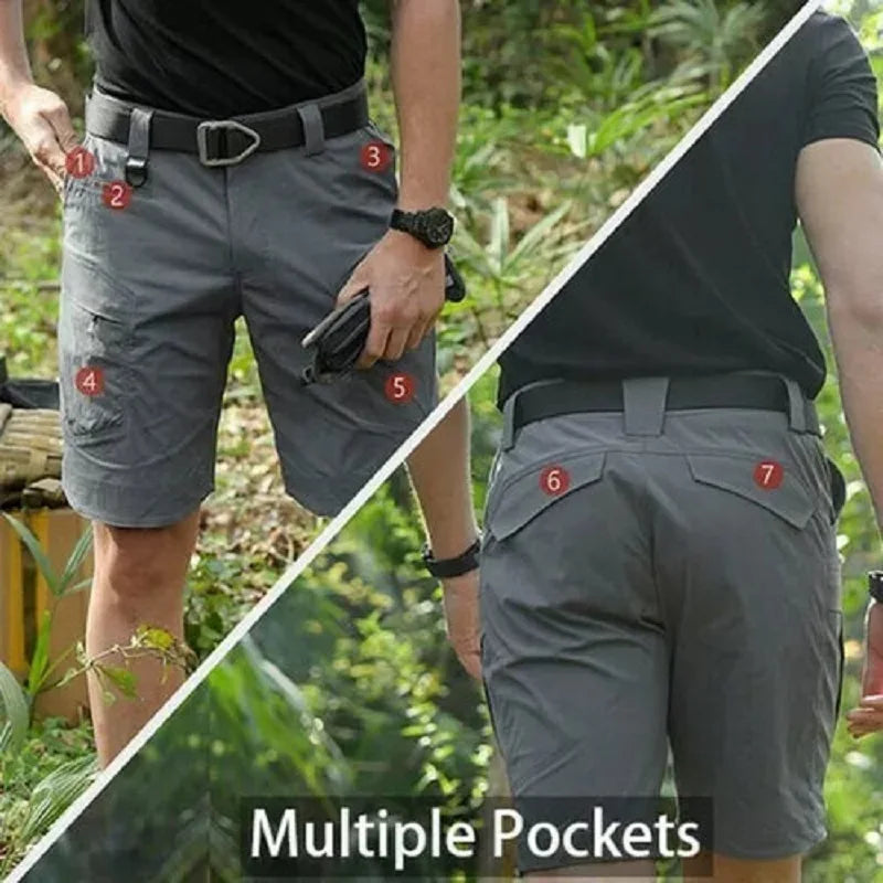 Outdoor Cargo Military Men Tactical Shorts for Summer Waterproof Urban Shorts