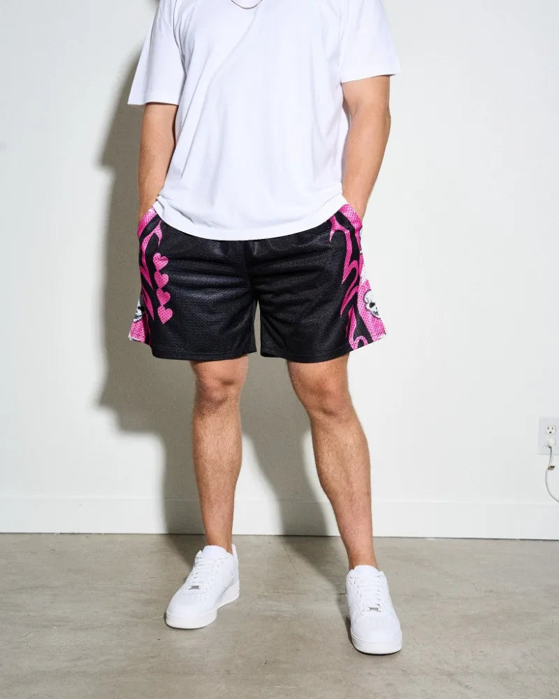 Gym Fitness Men's and Women's Sports Shorts Letter Printed Shorts Training Jogging Shorts