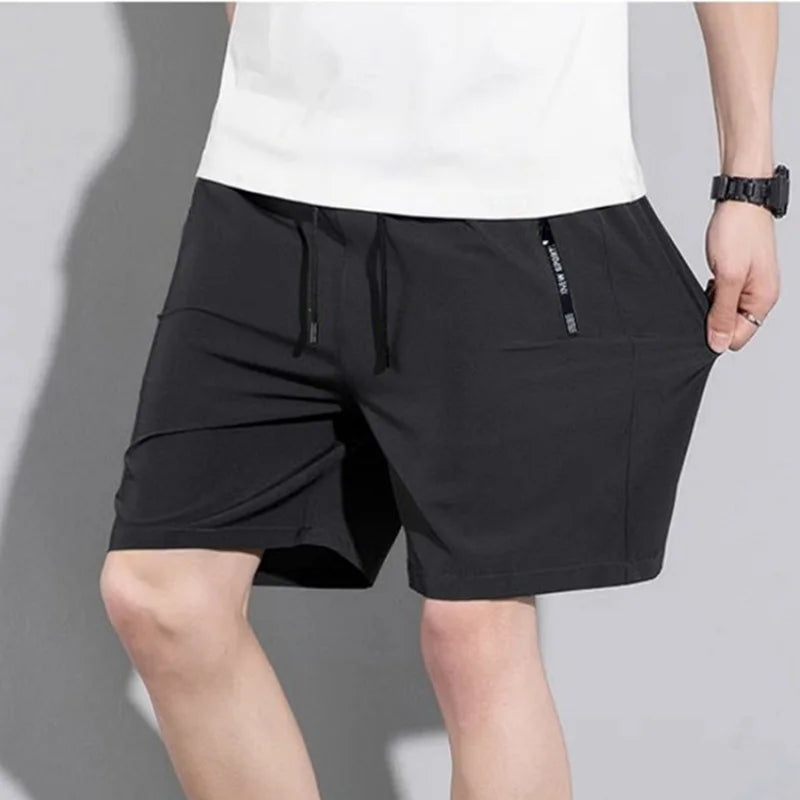 Summer shorts for men, gym, sports, running, men's zipper pocket shorts