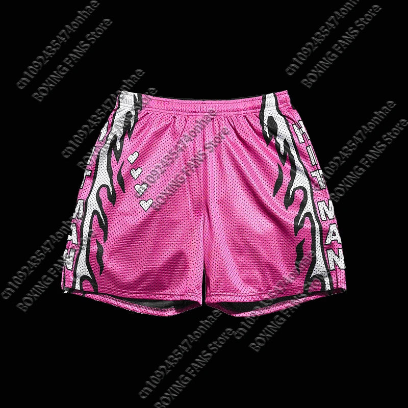 Gym Fitness Men's and Women's Sports Shorts Letter Printed Shorts Training Jogging Shorts