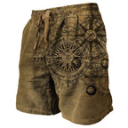 Men's Sweat Shorts Beach Shorts Terry Shorts Drawstring Elastic Waist 3D Print Graphic Prints