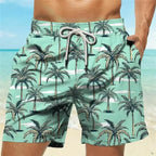 Palm Tree Tropical Men's Resort 3D Printed Board Shorts Swim Trunks Pocket Comfort Breathable Short