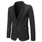 Men's Suit Jacket Fashion Casual Shiny Banquet Wedding Party Dress Top men clothing mens blazer jacket