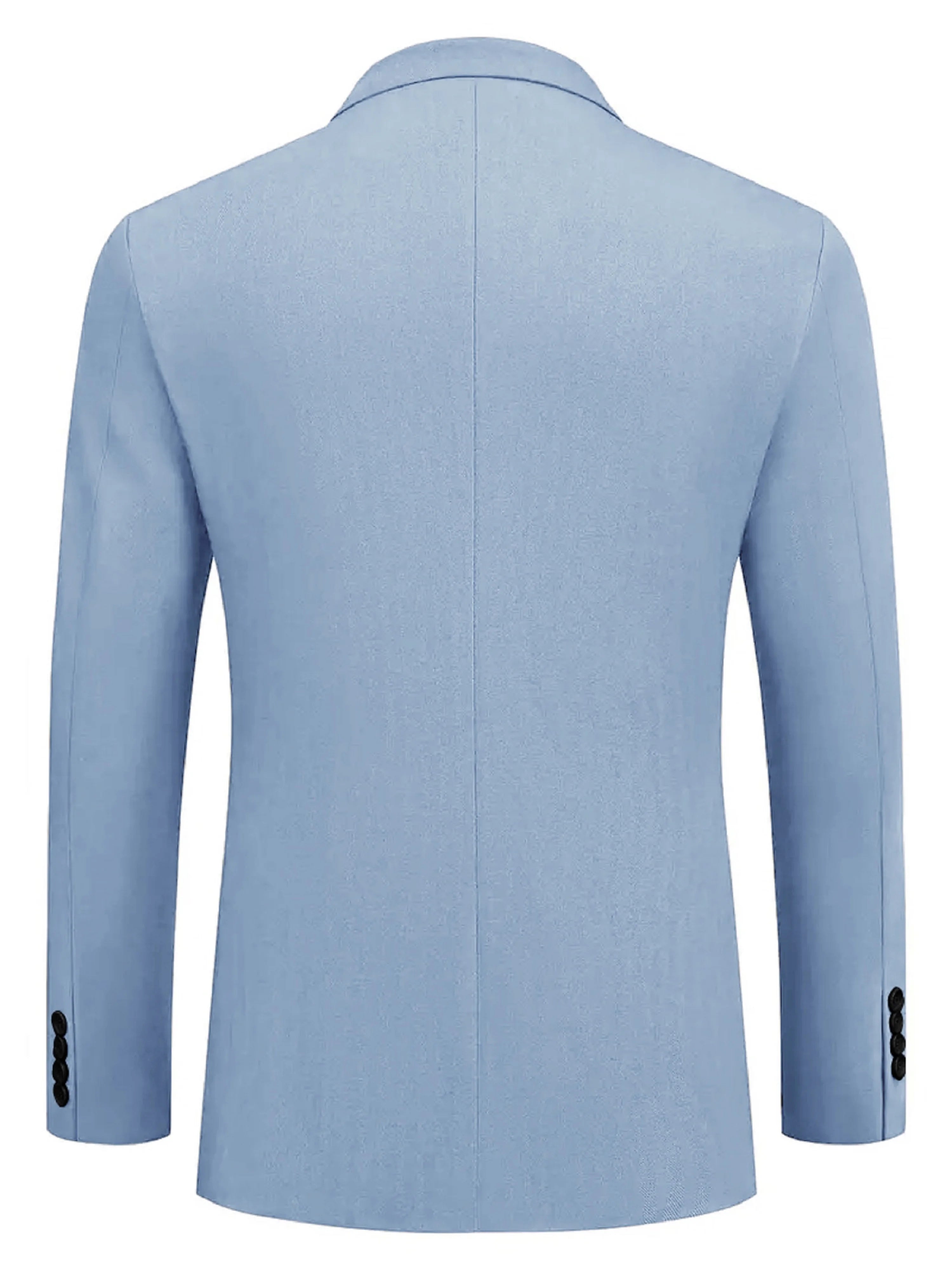 Men's casual solid color two-button suit jacket