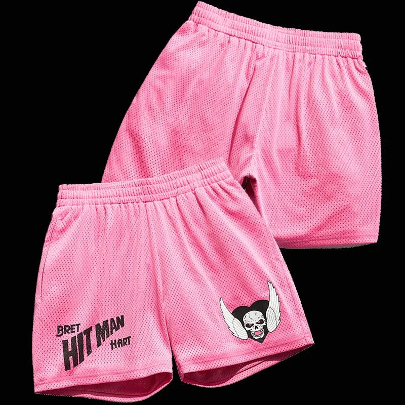 Gym Fitness Men's and Women's Sports Shorts Letter Printed Shorts Training Jogging Shorts