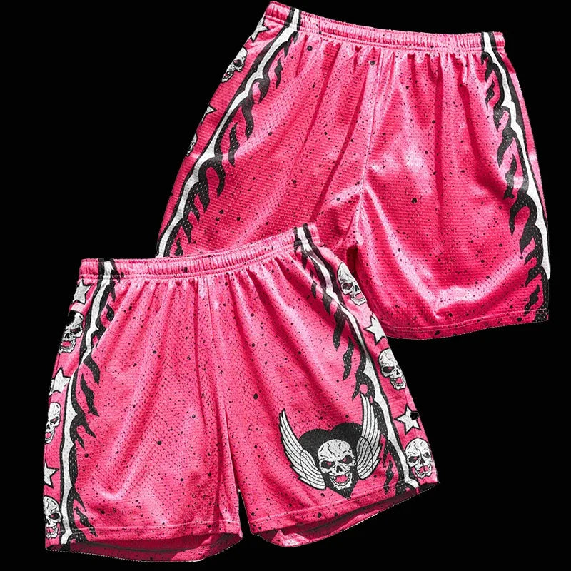 Gym Fitness Men's and Women's Sports Shorts Letter Printed Shorts Training Jogging Shorts