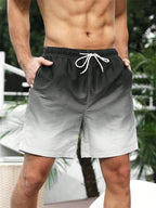 2024 New Simple Pattern 3D Graphic Short Pants Men's Loose Beach Shorts