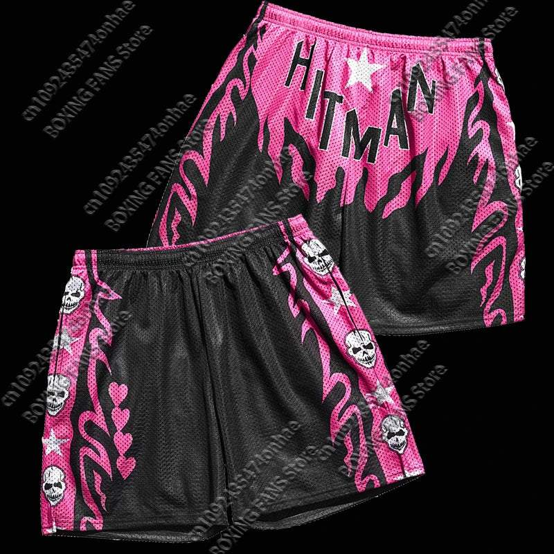 Gym Fitness Men's and Women's Sports Shorts Letter Printed Shorts Training Jogging Shorts