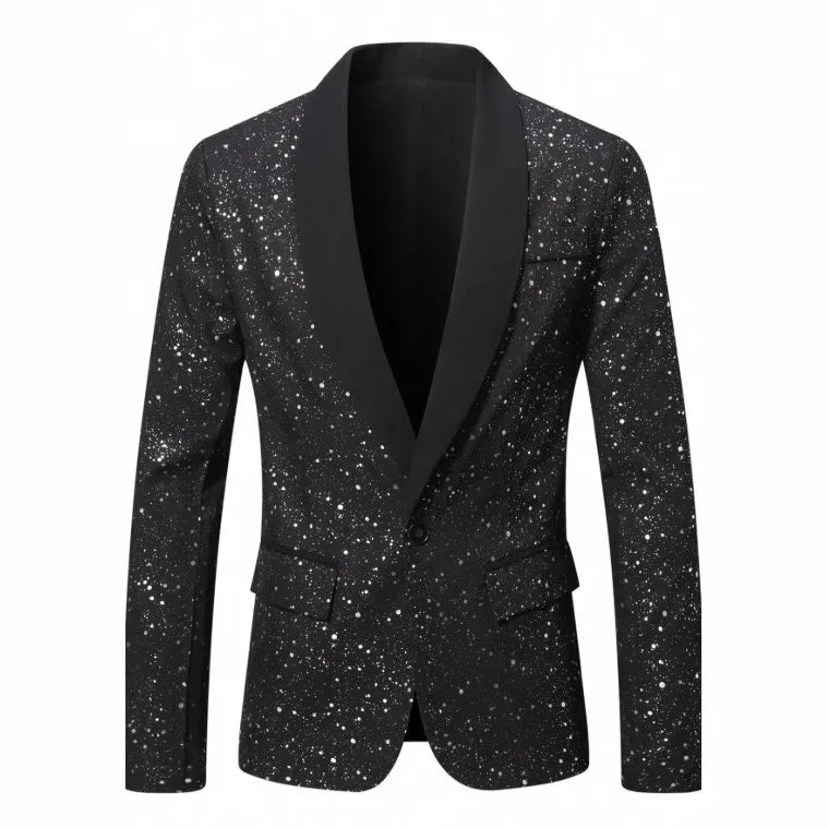 Men's Suit Jacket Fashion Casual Shiny Banquet Wedding Party Dress Top men clothing mens blazer jacket
