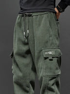 Spring Autumn New Style Elastic Waist Casual Pants for Men Stretch Straight Drawstring