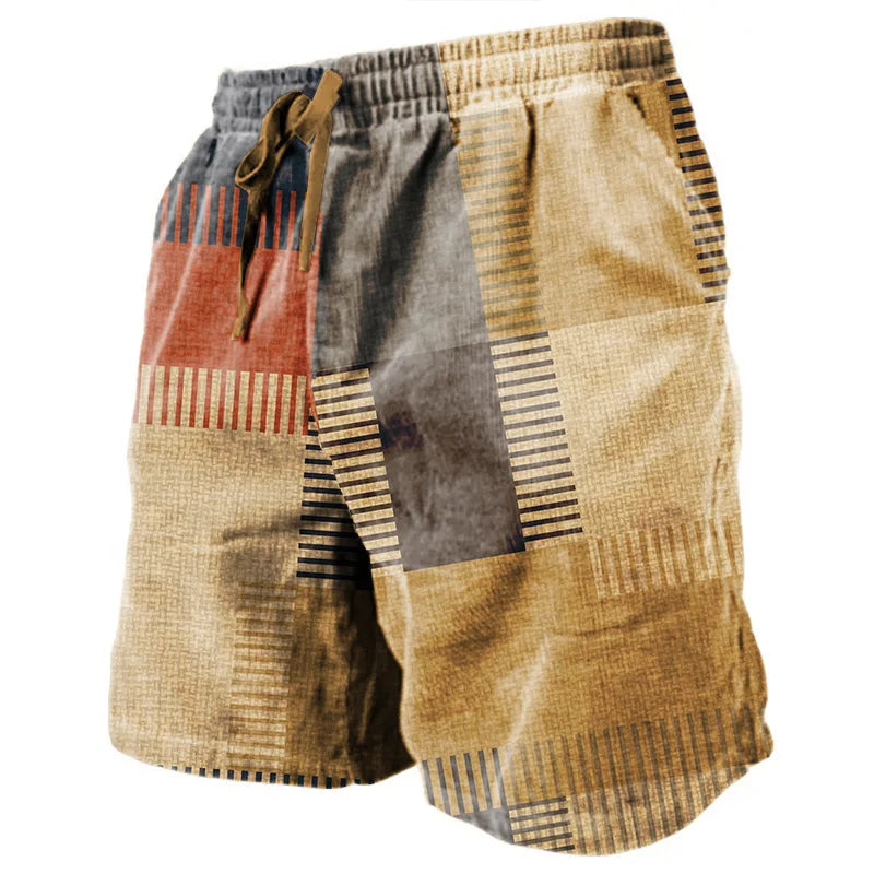 Men's Sweat Shorts Beach Shorts Terry Shorts Drawstring Elastic Waist 3D Print Graphic Prints