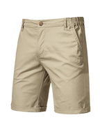 2025 New Mens Casual Suit Shorts Summer Business Casual Knee Pants Classic Khaki American