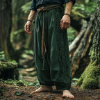 Men's retro Viking Celtic knot and eagle 3D printed autumn casual pants drawstring straight leg beach pants