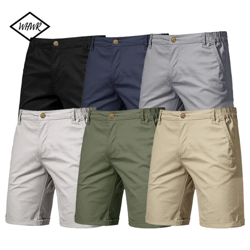 2025 New Mens Casual Suit Shorts Summer Business Casual Knee Pants Classic Khaki American