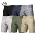 2025 New Mens Casual Suit Shorts Summer Business Casual Knee Pants Classic Khaki American