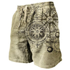 Men's Sweat Shorts Beach Shorts Terry Shorts Drawstring Elastic Waist 3D Print Graphic Prints