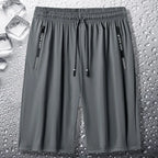 Summer shorts for men, gym, sports, running, men's zipper pocket shorts